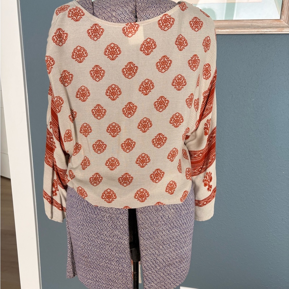 Yoga or Swimwear Cover Boho Tie-Front Kimono - Picture 2 of 4